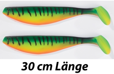 2 Stück BALZER Seawaver Spezial Gummifische Meeresangeln Heilbutt  30cm Fireshark